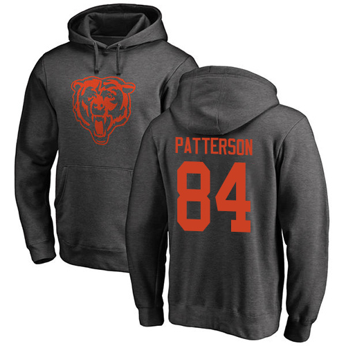 Chicago Bears Men Ash Cordarrelle Patterson One Color NFL Football #84 Pullover Hoodie Sweatshirts